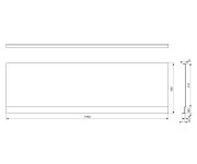 Polysan Plain Nika Panel 190x59cm