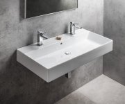 Gsi Kube X Keramické Dvojumyvadlo 100x47cm, Broušená Spodní Hrana, Bílá Extraglaze