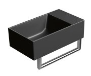 Gsi Kube X Keramické Umývátko 40x23cm, Bez Otvoru, Pravé/levé, černá Mat