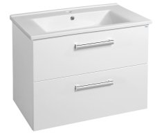 Aqualine Vega Umyvadlová Skříňka 72x57,6x43,6cm, 2x Zásuvka, Bílá