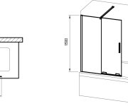 Vanová zástěna Roll ROVS2 - ROVS2 100, lesk+transparent X786A0C00Z1