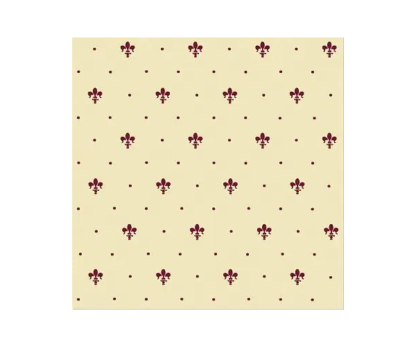 Retro obklad Petracers Grand Elegance Giglio bordeaux su crema 20x20