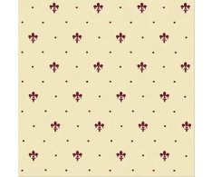 Petracers Grand Elegance Giglio bordeaux su crema 20x20