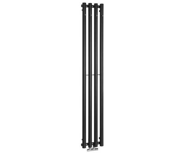 Sapho Pilon Otopné Těleso 270x1800mm, Se čtyřmi Háčky Pro Ručník, černá Mat