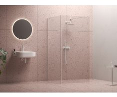 Sprchový kout Walk-In model Corner - Walk-In Corner Set 120x80, bílá matná+transparent