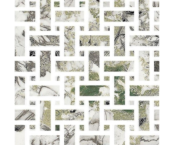 Mozaika jako kámen Fioranese Sound of Marbles Mosaico WEAVE Screziato Vivace 30x30 Luc. Rett.