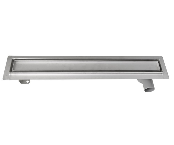 Aqualine Pavino Nerezový Podlahový žlab S Roštem Pro Dlažbu, L-760, Dn50