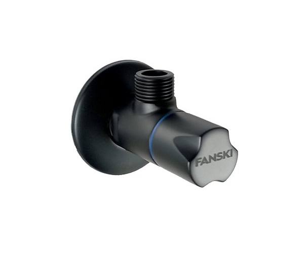 Rohový Ventil Black S Keram.vrškem 1/2"x 3/8" Sítko, Modrý - Fanski