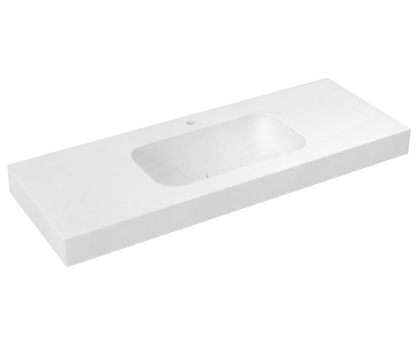 Sapho Emico Umyvadlo, Rockstone, 130x50cm, Límec L, Bílá Mat
