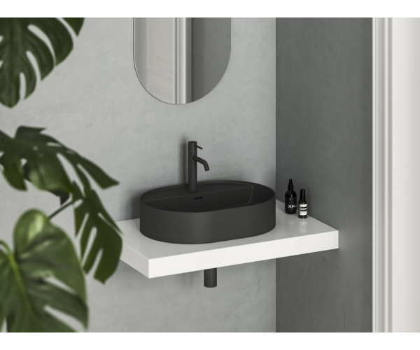 Umyvadlo Ceramic Slim Shelf O - Umyvadlo Ceramic Slim Shelf O 55, s otvorem pro baterii, s