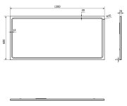 Sapho Gemini Zrcadlo S Led Osvětlením 130x60cm
