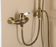 Sapho Vanity Sprchový Sloup K Napojení Na Baterii, Hlavová, Ruční Sprcha, Bronz