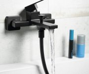 Sapho Cubemix Nástěnná Vanová Baterie, černá Mat