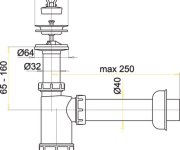 Sifon Umyvadlový Pr.40 Mm, S Nerezovou Mřížkou Pr.63 Mm ALC-A41