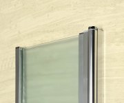 Aqualine Vanda Vanová Zástěna Skládací 1000x1400 Mm, Chrom, Sklo Matné