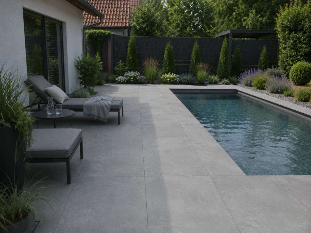 Realizace Relax zóna s dlažbou Sant Agostino Set Concrete Pearl