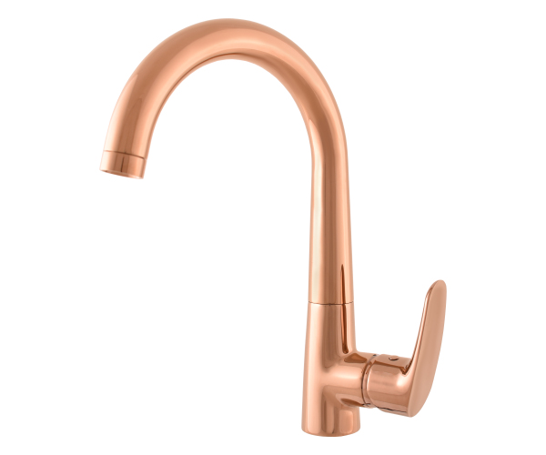 Dřezová baterie AMUR ZLATÁ RŮŽOVÁ - lesklá 1/2" AM719.5ZRL