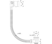 Polysan Vanová Souprava S Napouštěním, Bovden, Délka 975mm, Zátka 72mm, Zlato