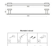 Enzo, Držák Na Osušku, Délka 54 Cm KD-ENZO-309