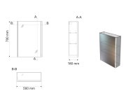 Aqualine Deneb Galerka 50x70x18cm, Bílá Mat