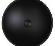 Sapho Telica Skleněné Umyvadlo Na Desku ø 42cm, černá Mat
