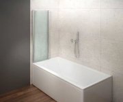 Aqualine Wila Vanová Zástěna 900x1400mm Skládací, Chrom, čiré Sklo