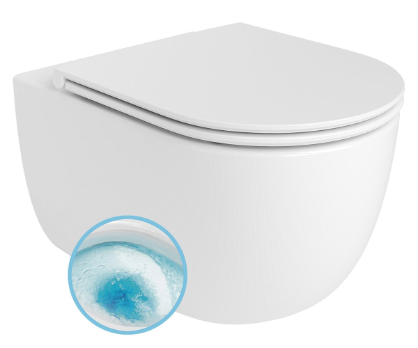 Bruckner Glanz Závěsná Wc Mísa, Vortex Rimless, 36x54cm, Bílá