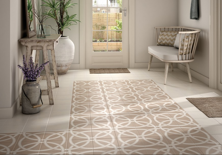 Realizace Dlažba s geometrickým vzorem Equipe Caprice DECO