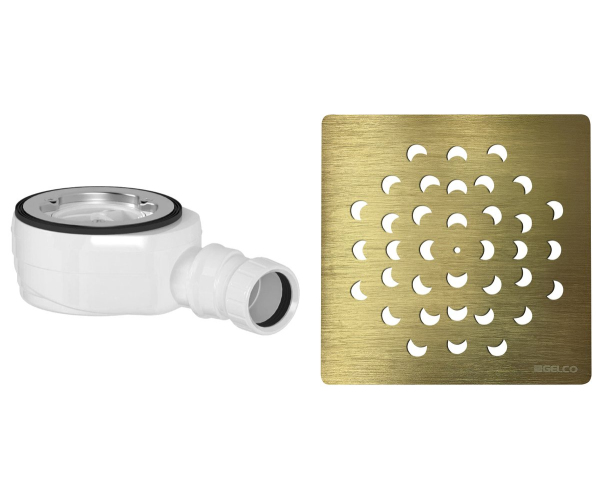 Gelco Vaničkový Sifon, Průměr Otvoru 90 Mm, Dn40, Krytka Zlato
