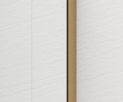 Polysan Esca Gold Matt Jednodílná Sprchová Zástěna K Instalaci Ke Stěně, Sklo čiré, 900 Mm