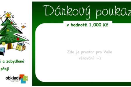 Dárkový poukaz na nákup obkladů a dlažeb
