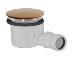 Polysan Vaničkový Sifon, Průměr 90mm, Dn40, Krytka Měď Mat