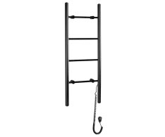 Sapho Karbo Elektrický Sušák Ručníků, Kulatý, 400x1120mm, 87 W, černá Mat