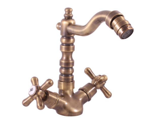 Bidetová baterie  bez výpusti MORAVA RETRO Stará mosaz (Bronz) 3/8" MK120.0/9SM