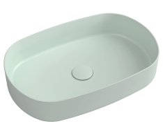 Isvea Infinity Oval Keramické Umyvadlo Na Desku, 55x36cm, Zelená Mint