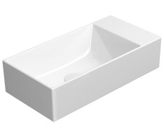 Gsi Kube X Keramické Umývátko 50x25cm, Bez Otvoru, Pravé/levé, Bílá Extraglaze
