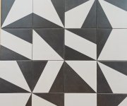 Retro dlažba Deceram Origami Black Module B 15x15 (skladem)