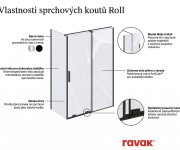 Sprchový kout Roll RORV2 - RORV2 90x90, lesk+transparent X14V70C00Z1