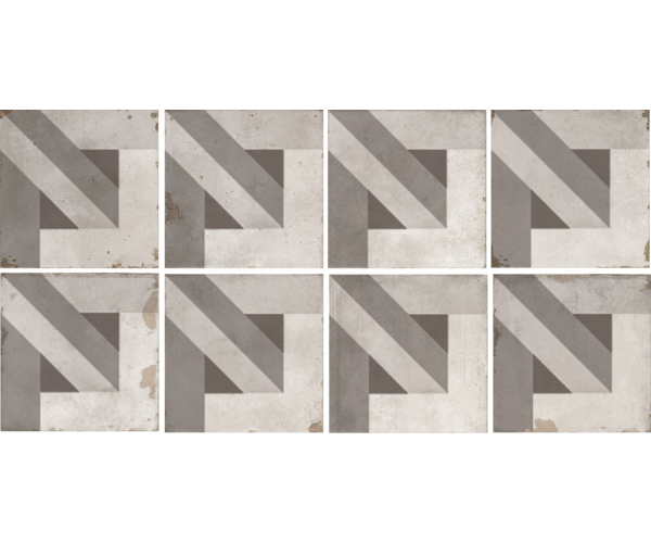 Retro dlažba Da Vinci Porcelain Gravity 20x20 - šedá