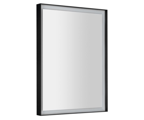 Sapho Sort Zrcadlo S Led Osvětlením 60x80cm, černá Mat
