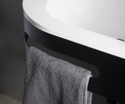 Sapho Pulse Konzole S Držákem Ručníků, Pravá, černá Mat