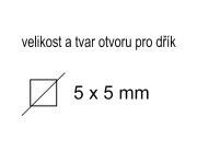 Náhradní Rukojeť Malá čtyřhran Pro 02256e1234 AQ+RUKOJET-3