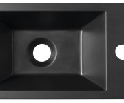 Sapho Amarok Umývátko, Litý Mramor, 40x22cm, Baterie Vpravo, černá Mat