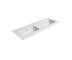 Gsi Pura Keramické Dvojumyvadlo Slim 122x46cm, Bez Otvoru, Bílá Mat