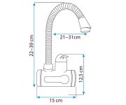 Wall Digiterm Flexi, Stěnová Baterie S Elektrickým Ohřevem Vody, Lcd Display, Příkon 3,2 Kw, Home Life SDR-10C-3