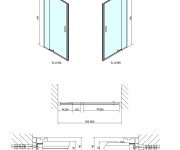 Polysan Easy Sprchové Dveře Otočné 760-900mm, Sklo Brick