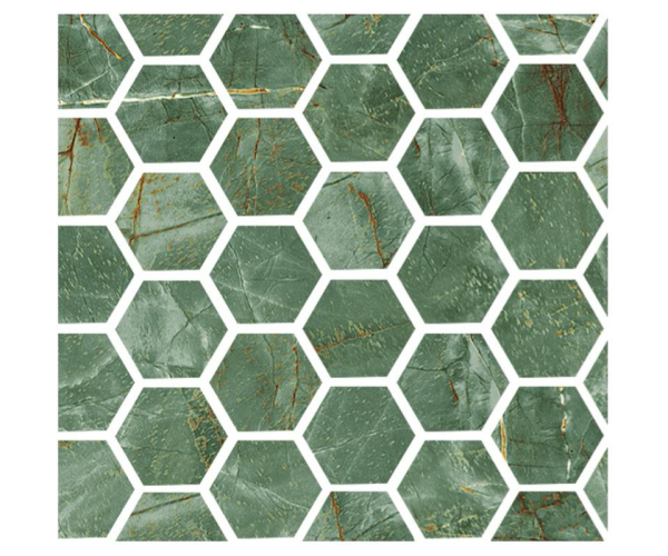Mozaika jako kámen Fioranese Marmorea Intensa Emerald Dream MOSAICO EXA 30x30 Luc. Rett. - zelená