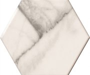 Obklad jako mramor Da Vinci Hexagon Calacata 15x17 - bílá