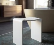 Sapho Koral Koupelnová Stolička 40x43x30cm, Solid Surface, Bílá Mat
