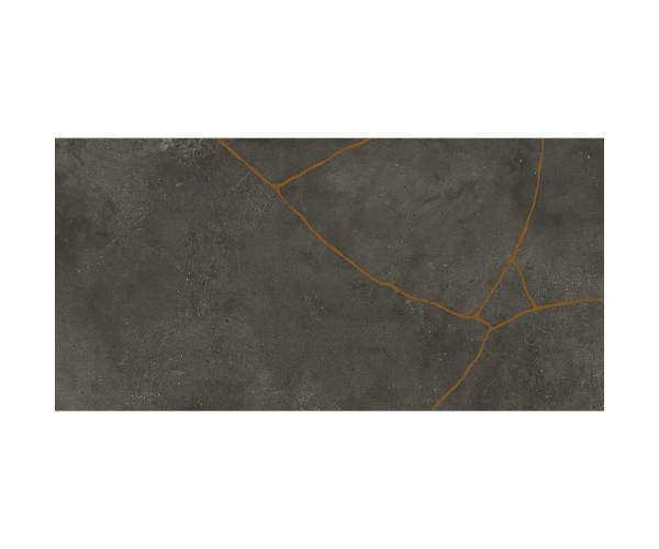 Dlažba jako beton Fioranese Kintsugi Darkness HIBI 60,4x120,8 Nat. Rett. - antracitová